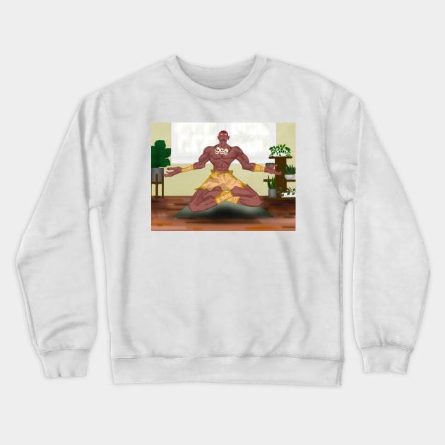 Yoga with Dhalsim Crewneck Sweatshirt by Roommates